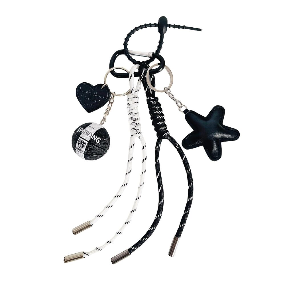 7727 Cute Basketball Braided Keychain Bag Charms for Handbag Purse Backpack